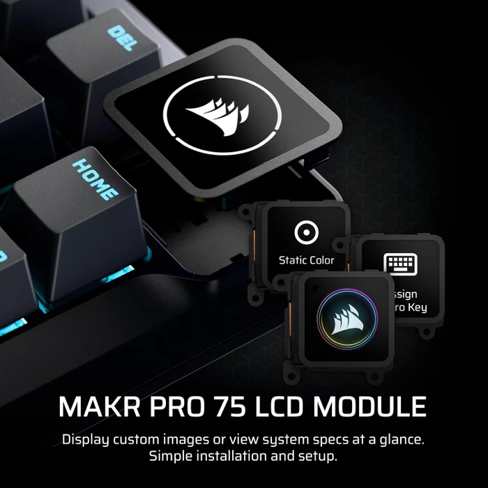 Corsair Makr Pro 75, schwarz, Corsair MGX Hyperdrive, USB, UK