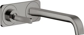 Hansgrohe Axor Citterio E Waschbeckenarmatur mit Platte polished black chrome