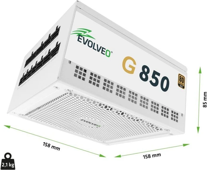 Evolveo Gold Series G850 weiß 850W, ATX 3.1