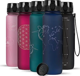 720°DGREE uberBottle softTouch Trinkflasche 1l sapphire blue