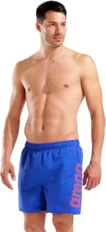 Arena Fundamentals Logo R Badeshorts neon blue/team orange (Herren)
