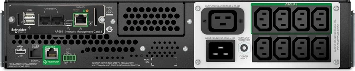 APC Smart-UPS Li-Ion Rackmount SmartConnect, 3000VA, inkl. Netzwerkkarte, USB/seriell