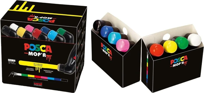 Uni-Ball POSCA MOP'R PCM-22 Acrylmarker sortiert, 8er-Set, Box