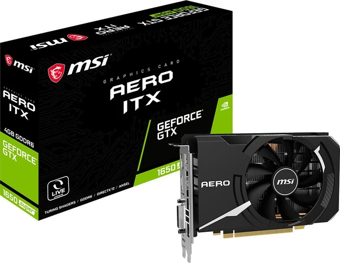 MSI GeForce GTX 1650 SUPER Aero ITX, 4GB GDDR6, DVI, HDMI, DP