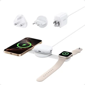 Anker MagGo kabellose Ladestation (3-in-1, Faltbares Ladepad) weiß