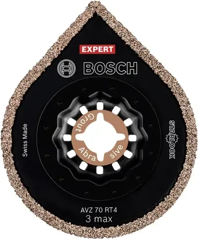 Bosch Professional EXPERT AVZ 70 RT4 3 max Schleifplatte für Multischleifer, 10 Stück