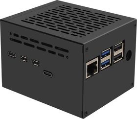 Geekworm Gehäuse für Raspberry Pi 5 X1205 Shield, schwarz