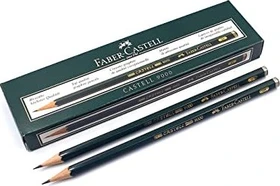 Faber-Castell Castell 9000 Bleistift 5H graphit, grün, 12er-Pack