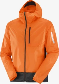 Salomon Bonatti Cross Wind Funktionsjacke shocking orange/deep black/nocturne (Herren)
