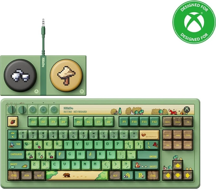 8BitDo Retro 87 Mechanical Keyboard, Forest Wonder, grün, Core Green Tactile, USB/Bluetooth, US