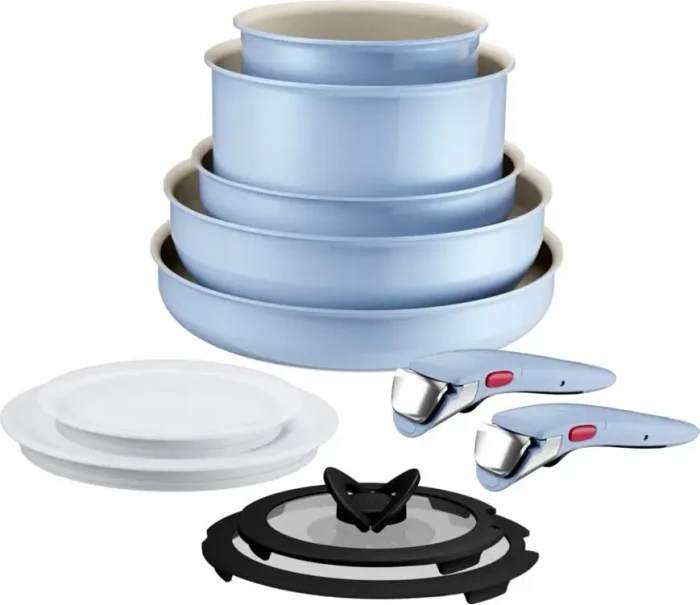 Tefal L827SB Ingenio Serenity Kochgeschirr-Set calm blue, 11-tlg.