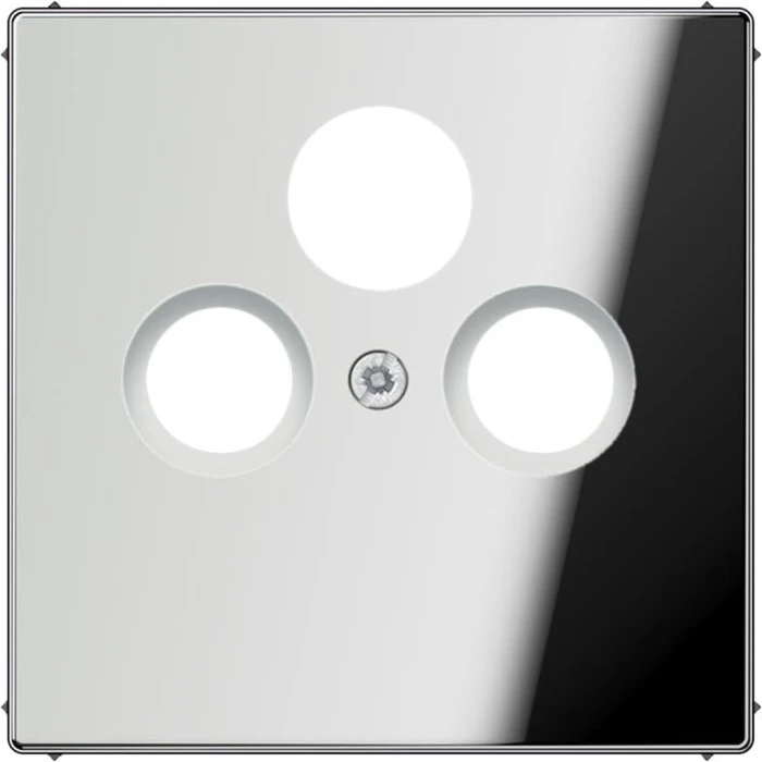 Jung Serie LS Abdeckung für Universal-Sat/BK-Dosen, glanzchrom
