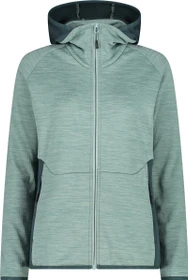 CMP Fleece Grid Tech Hoodie Jacke jade melange (Damen)