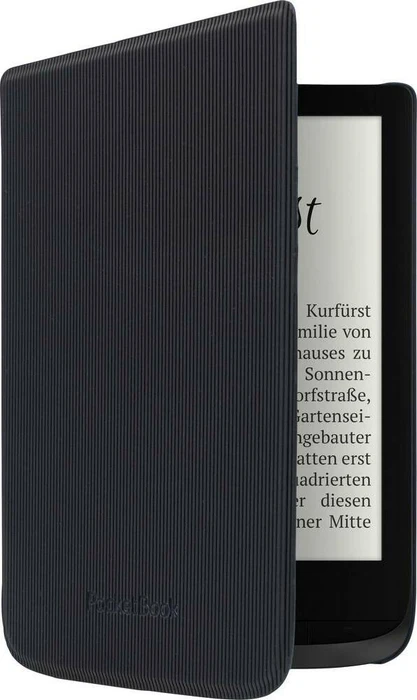 PocketBook Color, Moon Silver, Bundle mit Shell-Black Ledercover