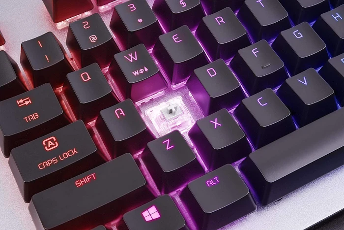 Thermaltake Argent K5 RGB Gaming Keyboard Titanium, MX SPEED RGB Silver, USB, DE
