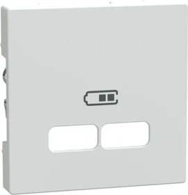 Merten System M Zentralplatte für USB Ladestation-Einsatz, polarweiß