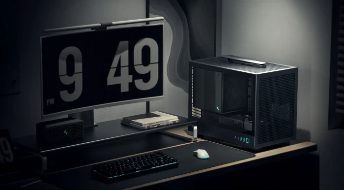 DeepCool CH160, schwarz, Glasfenster, Mini-ITX