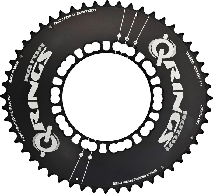 Rotor Q-Rings Road Aero 5-Arm 110 BCD 50 Zähne Kettenblatt