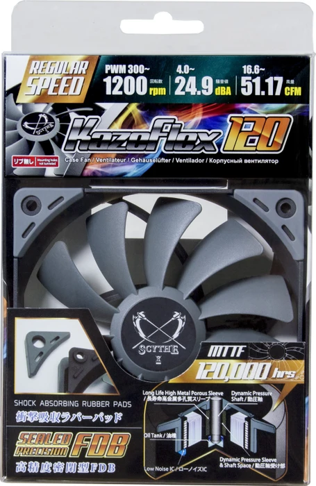 Scythe Kaze Flex 120 PWM 800rpm, 120mm