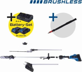 Scheppach BC-MFH400-X Akku-Motoreinheit inkl. 2 Akkus 2.5Ah + Zubehör