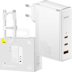 Baseus 140W GaN5 Pro Fast Charger weiß