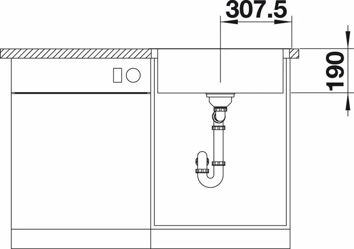 Blanco Lemis 6-IF Einbau Becken reversibel mit Ablauffernbedienung edelstahl (525109) – Bild 3 von 5