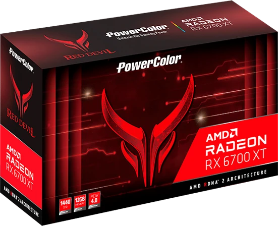 PowerColor Red Devil Radeon RX 6700 XT, 12GB GDDR6, HDMI, 3x DP