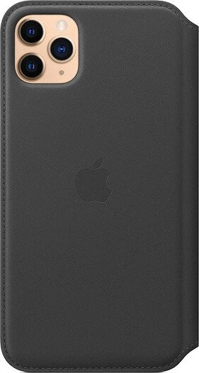 Apple Leder Folio Case für iPhone 11 Pro Max schwarz