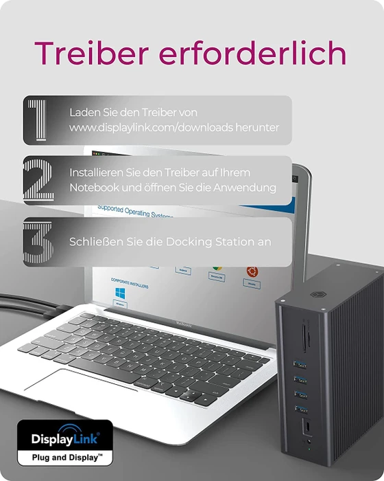 RaidSonic Icy Box IB-DK2262AC Multiport-Adapter, USB-C 3.0 [Buchse]