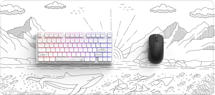Dark Project ALU81A Terra Nostra Gaming Keyboard, weiß, LEDs RGB, g3ms Moonstone, USB, DE