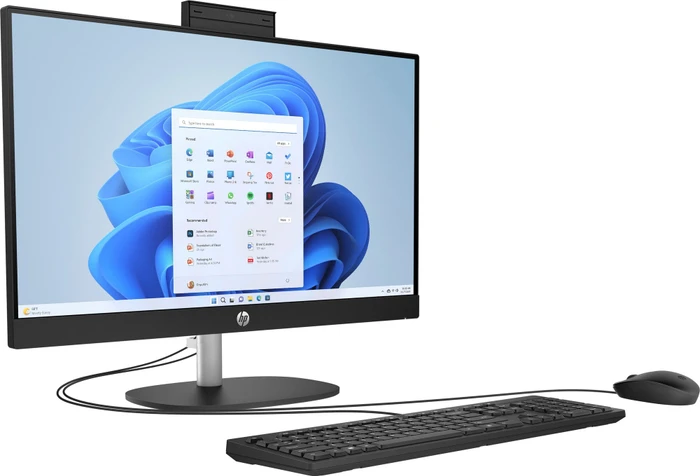 HP All-in-One 24-cr0701ng, Jet Black, Ryzen 7 7730U, 16GB RAM, 512GB SSD