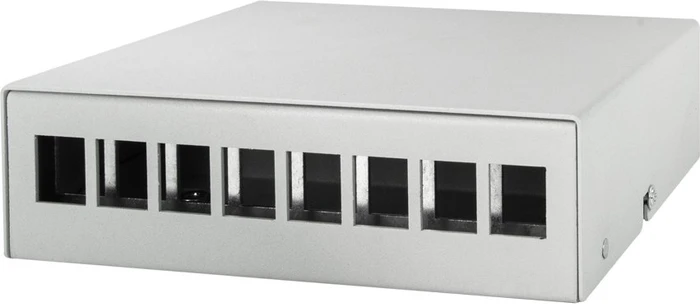 LogiLink Konsolidierungspunkt-Gehäuse für RJ-45 Keystone Module, 8-Port, grau