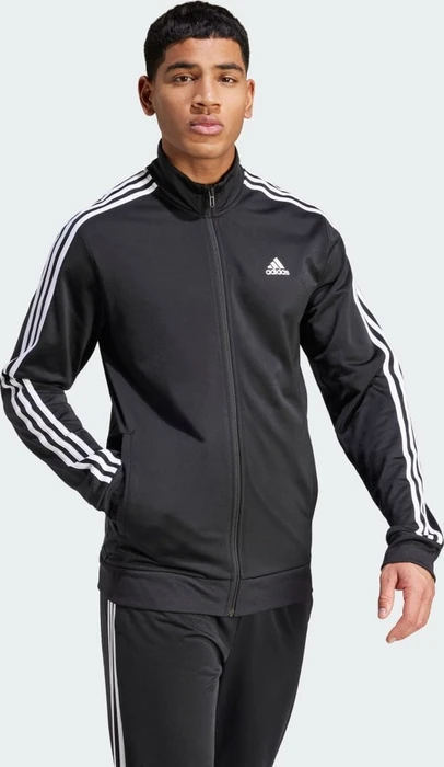 adidas Primegreen Essentials Warm-Up 3-Streifen Trainingsjacke schwarz/weiß (Herren)