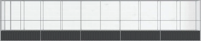 vidaXL Voliere, silber/grau, 1042.5x212x107cm