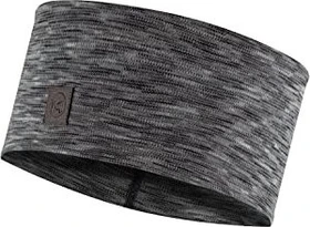 Buff Merino Wide Stirnband multi stripes fog grey