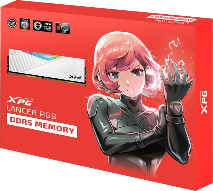 ADATA XPG LANCER RGB White Edition UDIMM 32GB Kit, DDR5-6000, CL30-40-40, 1RX8