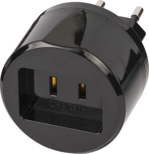 Brennenstuhl Travel Adapter USA/Euro mit 2.5A Sicherung