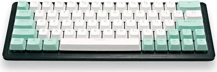 Mountain Mineral Keycap Set, Kunststoff (PBT) Double-Shot, weiß/türkis, 113 Tasten (104+9), ANSI-US