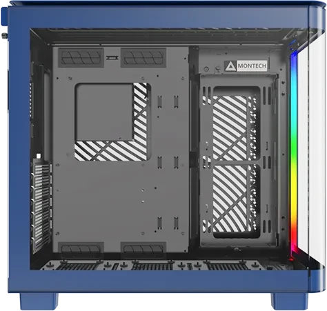 Montech King 95 Prussian Blue, blau, Glasfenster