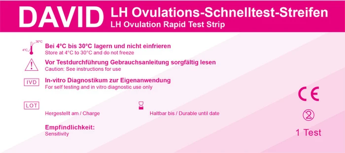 David Ovulationstest 10miu/ml LH, 100 Stück