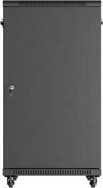 Lanberg 19" Rackschrank 22HE, freistehend, Flat Pack, Glastür, IP20, RAL 9004, 800mm tief