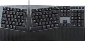 Perixx Periboard-535 Ergo, schwarz, Kailh Choc LOW PROFILE BLUE, USB, DE (PERIBOARD-535 DE BL)