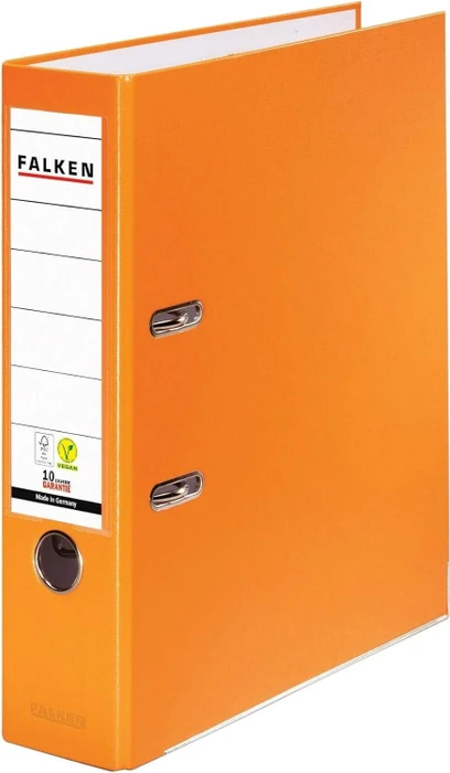 Falken Color Ordner 2-Ring PP, 80mm, A4, orange