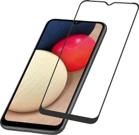 Cellularline Impact Glass Capsule für Samsung Galaxy A02s schwarz
