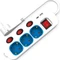 Roline / Secomp Steckdosenleiste mit Schalter + Fast Charger, 3-fach, 1.5m, weiß/blau Vorschaubild
