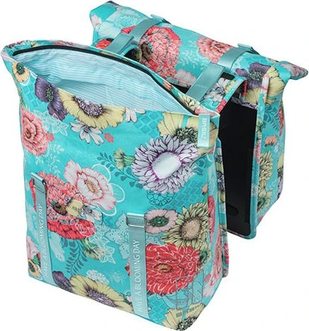 Basil Bloom Field MIK Doppeltasche Gepäcktasche blau