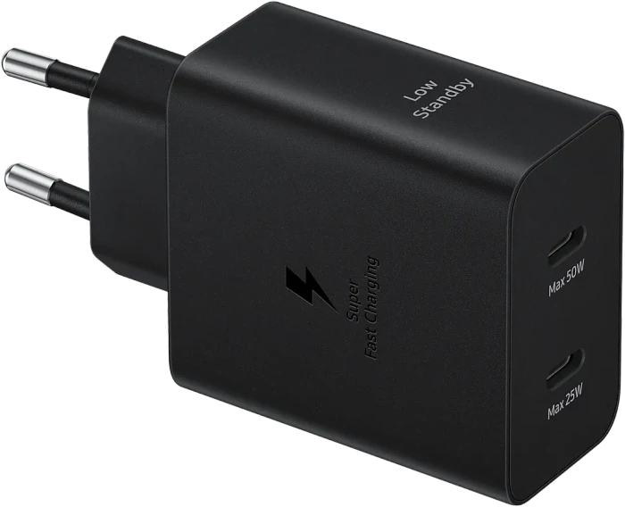 Samsung Schnellladeadapter Duo mit Datenkabel 50W schwarz