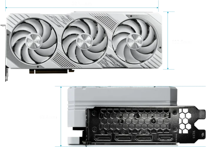 Palit GeForce RTX 4070 Ti GamingPro White OC, 12GB GDDR6X, HDMI, 3x DP