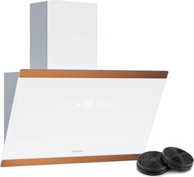 Klarstein FlashLine 60 Wand-Dunstabzugshaube weiß/kupfer-metallic