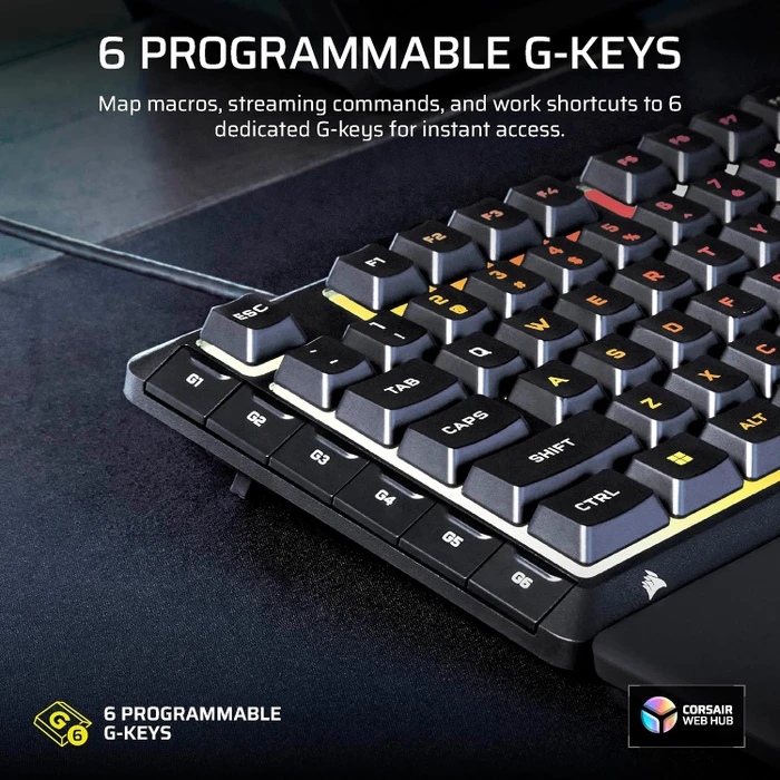 Corsair SKIFF 100 PLUS, schwarz, LEDs RGB, USB, IT